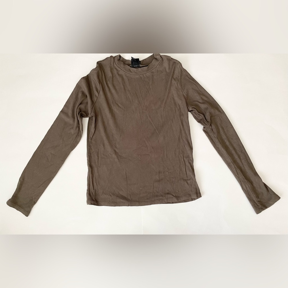 art class Olive Taupe Ribbed Crewneck Top